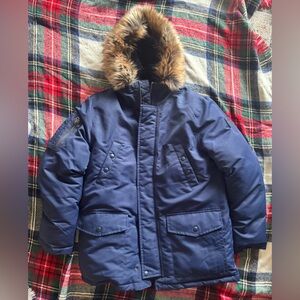 Polo Ralph Lauren Boys' Faux Fur Trim Down Parka 5 Like New L//G (14-16)
